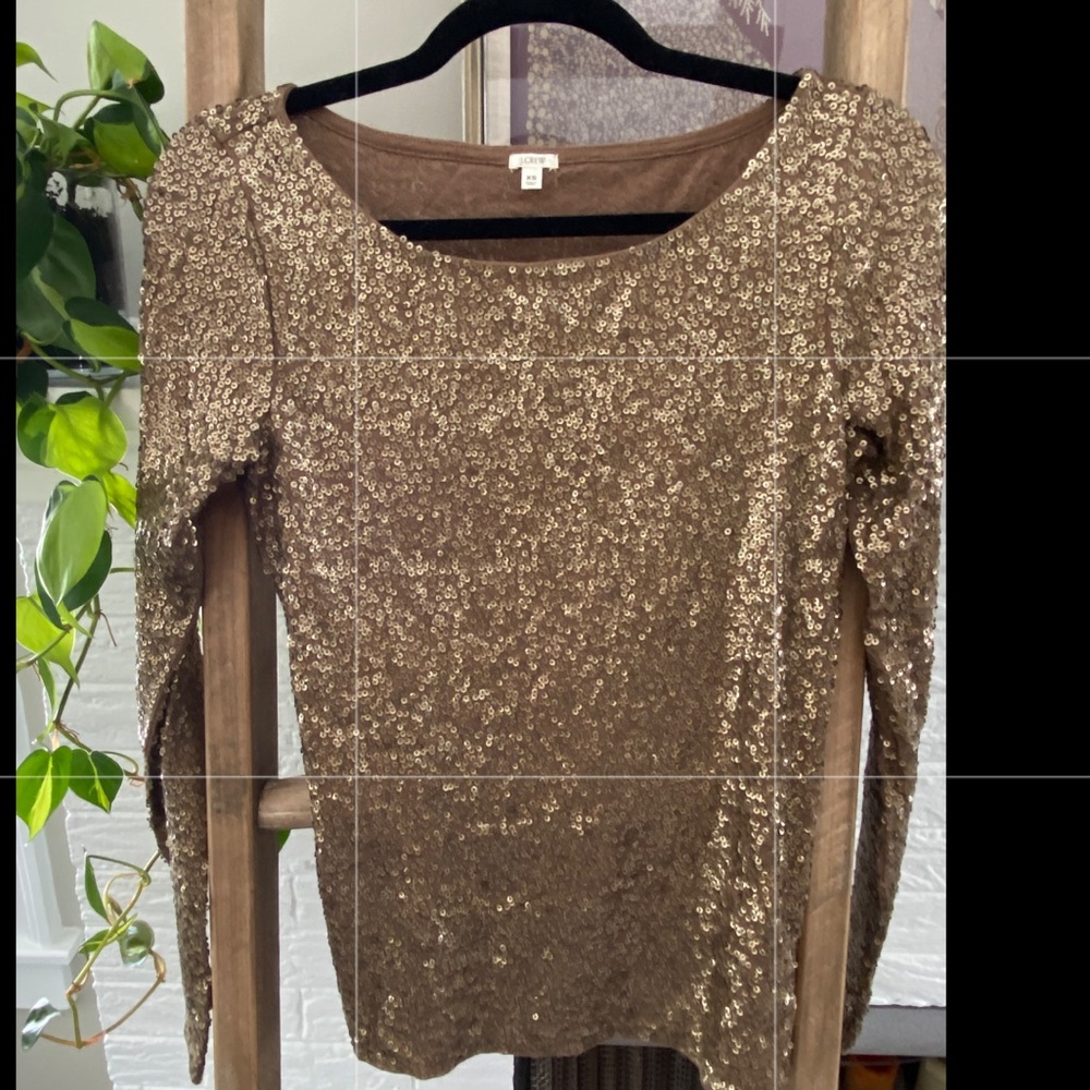 J. Crew Sequin Top Xsm